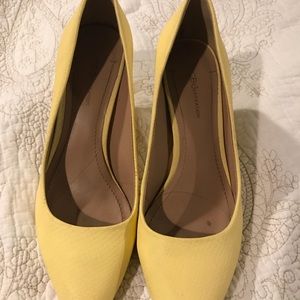 BCBG yellow pumps